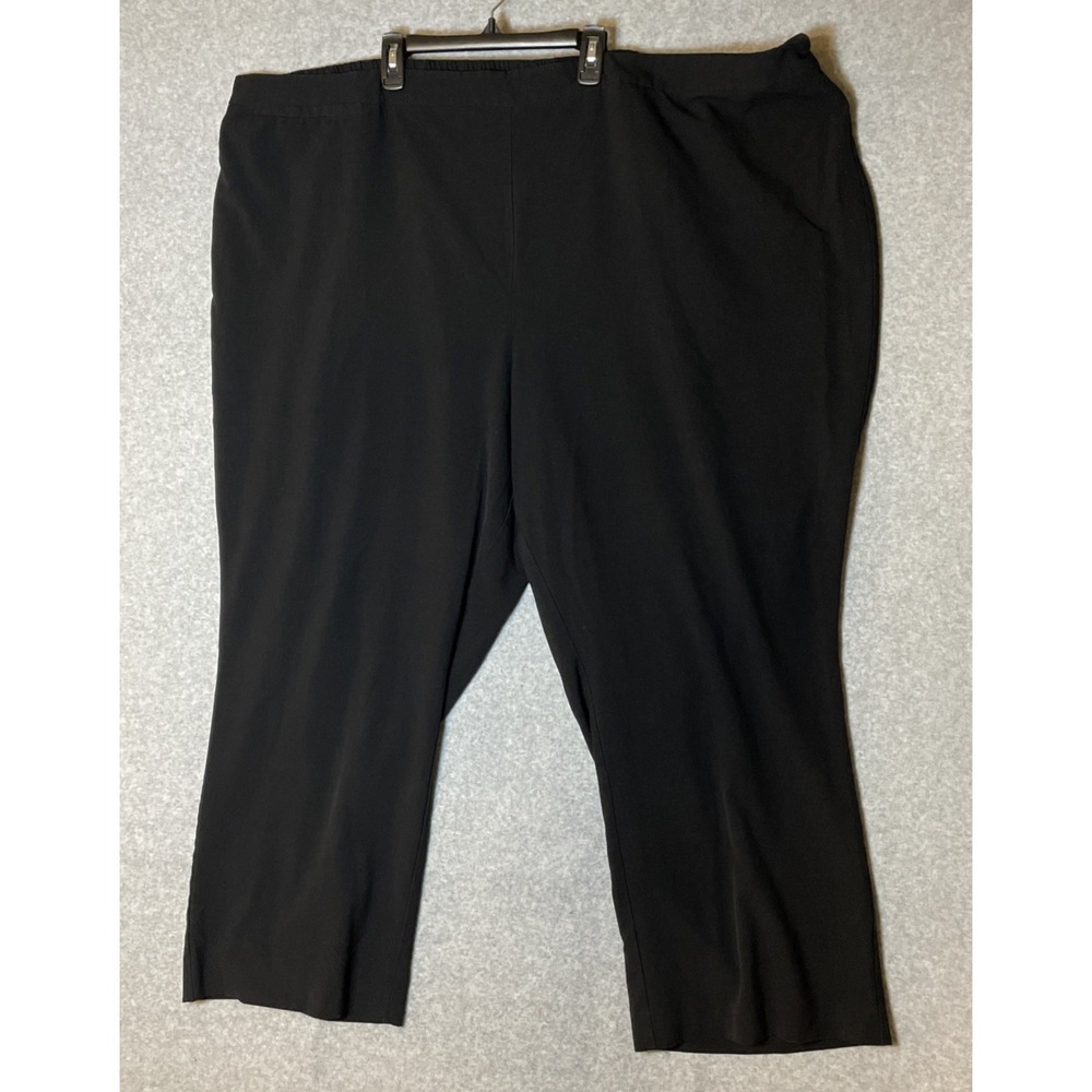 Catherines Dress Pants Womens 5 X‎ PLus Size Black Classic Pull On Elastic Waist